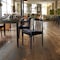 Flash Furniture Chester Solid Wood Black Dining Chairs w/Curved Spindle Backrests and Black Vinyl Seats, 2PK 2-XU-DG-W0359-BLK-GG - alternate 4